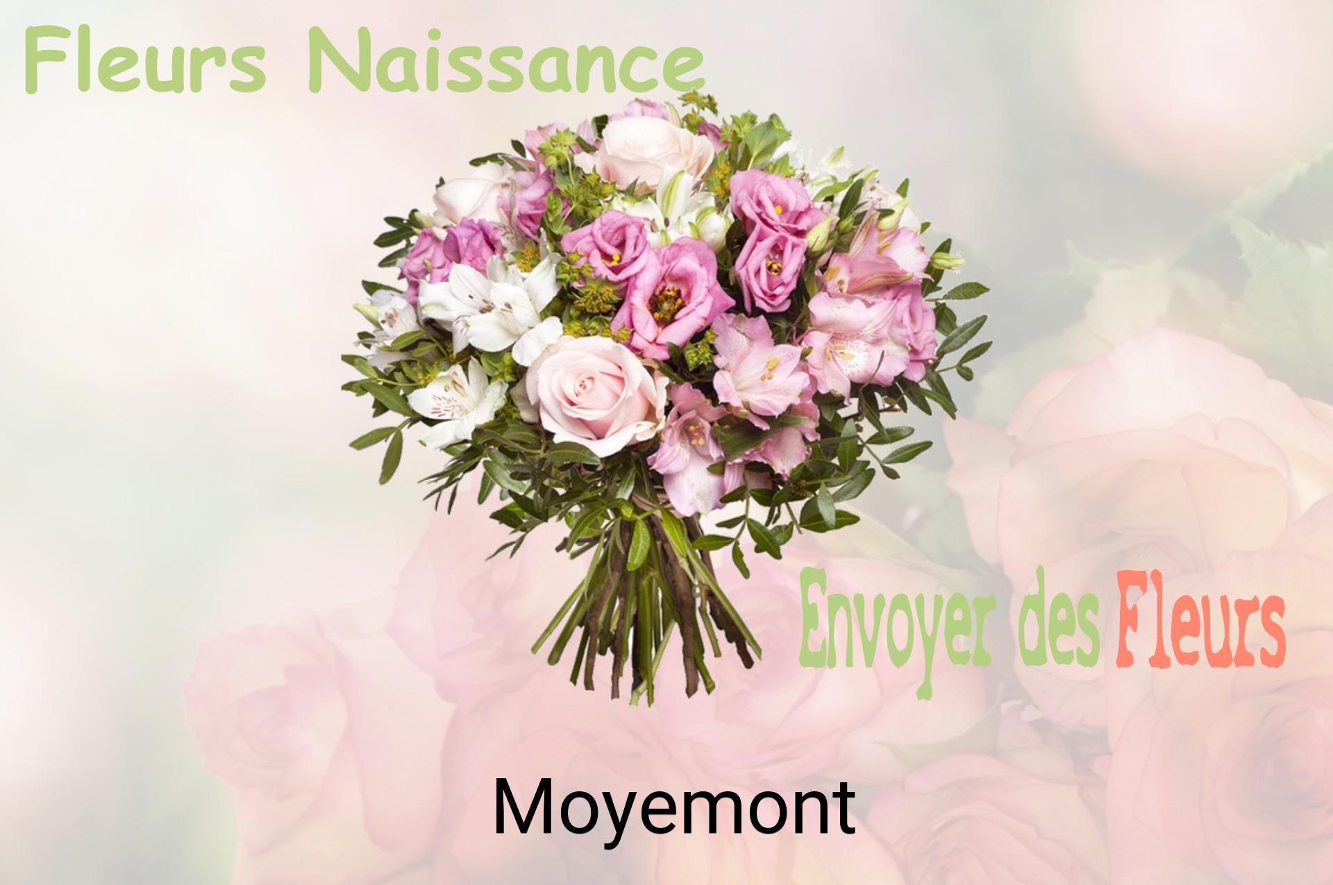 Bouquet de fleurs de naissance livré à Moyemont