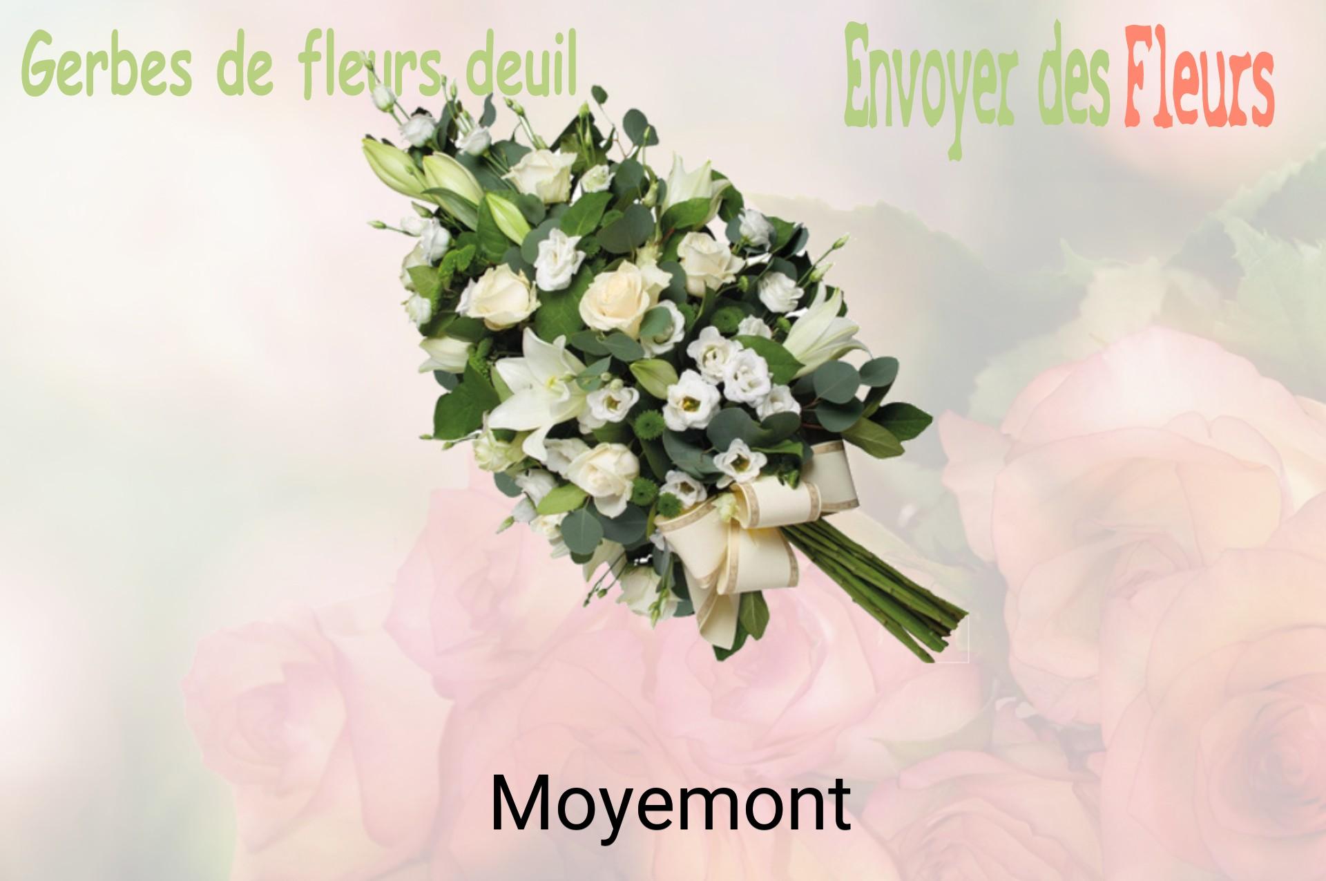 Gerbe de fleurs de deuil livrée à Moyemont